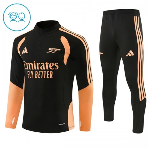 Arsenal Trainings Sweatshirt Kwart-Zip 2026-27 Zwarte - Kind Arsenal Trainings Sweatshirt Kwart-Zip 2026-27 Zwarte - Kind