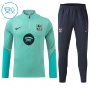 Barcelona Trainings Sweatshirt Kwart-Zip 2026-27 Groene - Kind Barcelona Trainings Sweatshirt Kwart-Zip 2026-27 Groene - Kind