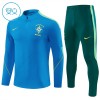 Brazilië Trainings Sweatshirt Kwart-Zip 2026-27 Blauwe - Kind