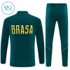 Brazilië Trainings Sweatshirt Kwart-Zip 2026-27 Groene - Kind