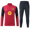 FC Barcelona Trainings Sweatshirt Kwart-Zip 2026-27 Rode
