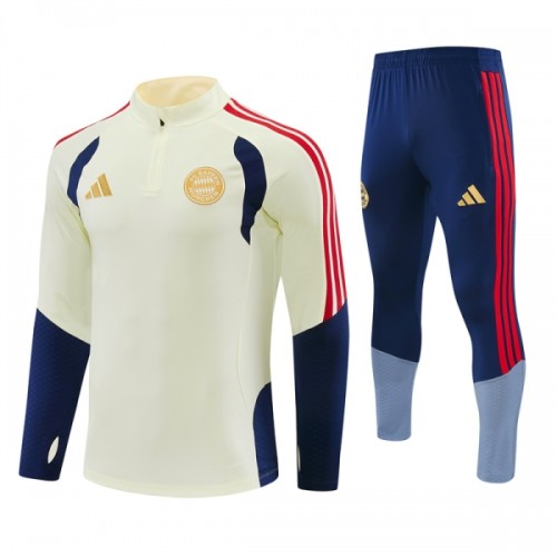 FC Bayern München Trainings Sweatshirt Kwart-Zip 2026-27 Witte FC Bayern München Trainings Sweatshirt Kwart-Zip 2026-27 Witte