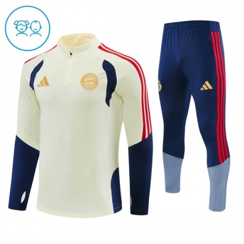 FC Bayern München Trainings Sweatshirt Kwart-Zip 2026-27 Witte - Kind FC Bayern München Trainings Sweatshirt Kwart-Zip 2026-27 Witte - Kind