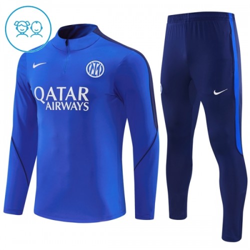 Inter Milan Trainings Sweatshirt Kwart-Zip 2026-27 Blauwe - Kind Inter Milan Trainings Sweatshirt Kwart-Zip 2026-27 Blauwe - Kind