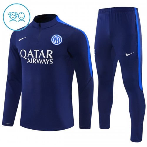 Inter Milan Trainings Sweatshirt Kwart-Zip 2026-27 Blauwe - Kind Inter Milan Trainings Sweatshirt Kwart-Zip 2026-27 Blauwe - Kind