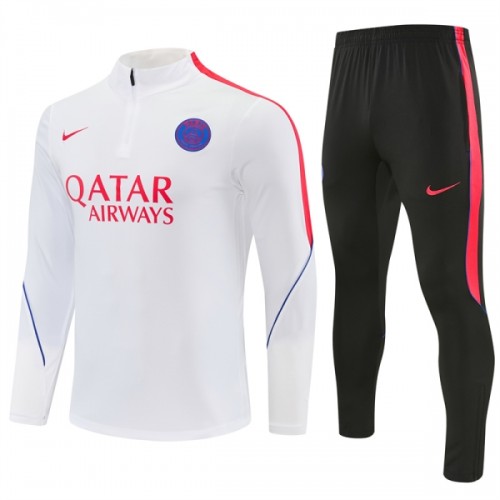 Paris Saint-Germain Trainings Sweatshirt Kwart-Zip 2026-27 Witte Paris Saint-Germain Trainings Sweatshirt Kwart-Zip 2026-27 Witte