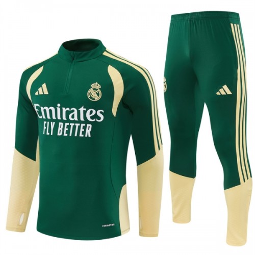 Real Madrid Trainings Sweatshirt Kwart-Zip 2026-27 Groene Real Madrid Trainings Sweatshirt Kwart-Zip 2026-27 Groene