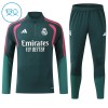 Real Madrid Trainings Sweatshirt Kwart-Zip 2026-27 Groene - Kind Real Madrid Trainings Sweatshirt Kwart-Zip 2026-27 Groene - Kind