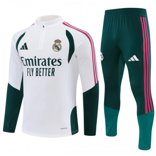 Real Madrid Trainings Sweatshirt Kwart-Zip 2026-27 Witte Real Madrid Trainings Sweatshirt Kwart-Zip 2026-27 Witte