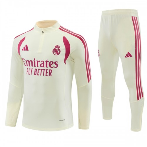 Real Madrid Trainings Sweatshirt Kwart-Zip 2026-27 Witte Real Madrid Trainings Sweatshirt Kwart-Zip 2026-27 Witte