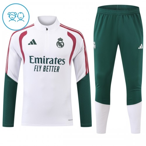 Real Madrid Trainings Sweatshirt Kwart-Zip 2026-27 Witte - Kind Real Madrid Trainings Sweatshirt Kwart-Zip 2026-27 Witte - Kind