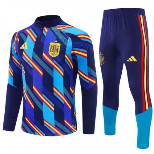 Spanje Trainings Sweatshirt Kwart-Zip 2026-27 Blauwe Spanje Trainings Sweatshirt Kwart-Zip 2026-27 Blauwe