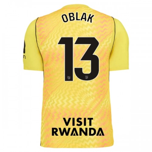 Atlético Madrid Oblak 13 Voetbalshirt Doelman 2026-27 gele Atlético Madrid Oblak 13 Voetbalshirt Doelman 2026-27 gele
