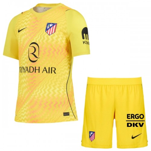 Atlético Madrid Voetbaltenue Doelman 2026-27 gele - Kind Atlético Madrid Voetbaltenue Doelman 2026-27 gele - Kind
