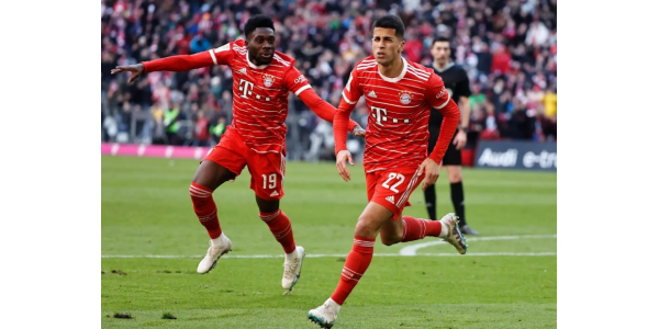 Bayern won met 5-3, Cancelo scoorde het eerste doelpunt van Bayern